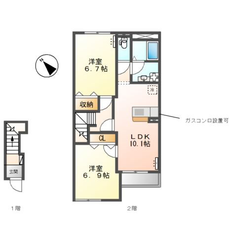 グリーンパレスＢの間取り