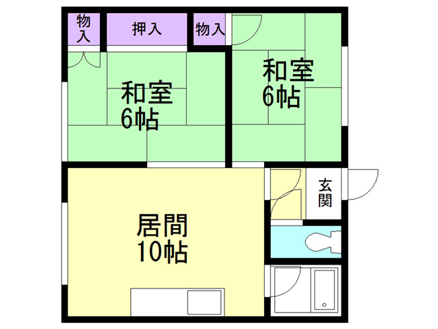 コーポリベルテ緑の間取り
