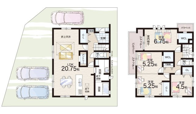 ★29(土)30(日)現地見学可能！★宇治市神明石塚　新築一戸建ての間取り