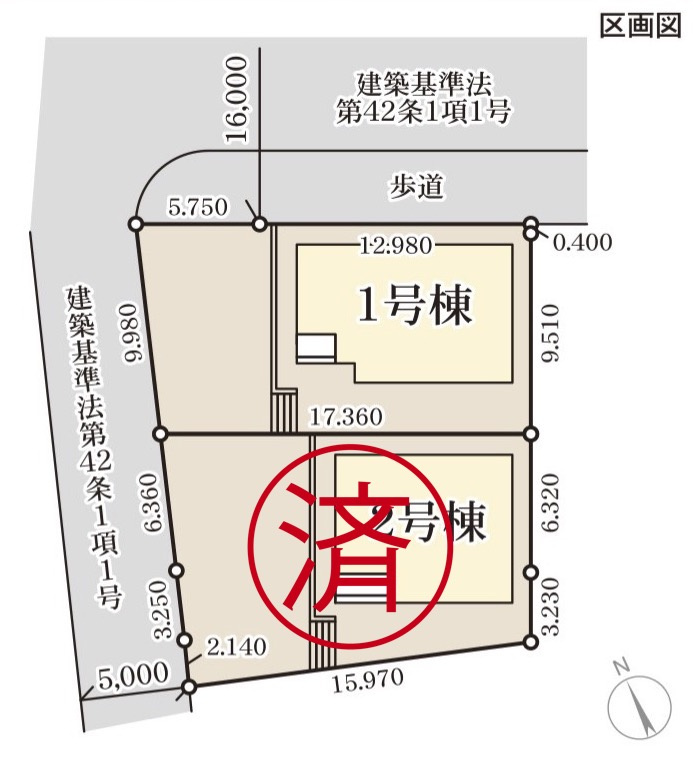 須坂小河原第１の区画図