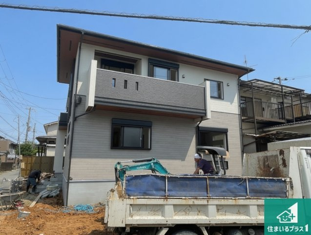 宇治市神明石塚　新築一戸建ての外観|現在の進捗状況です！順調に作業進行中、完成が待ち遠しいです！詳細の間取り等、お気軽にお問い合わせください！