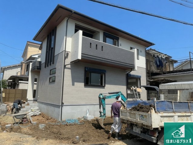 宇治市神明石塚　新築一戸建ての外観|現在の進捗状況です！順調に作業進行中、完成が待ち遠しいです！詳細の間取り等、お気軽にお問い合わせください！