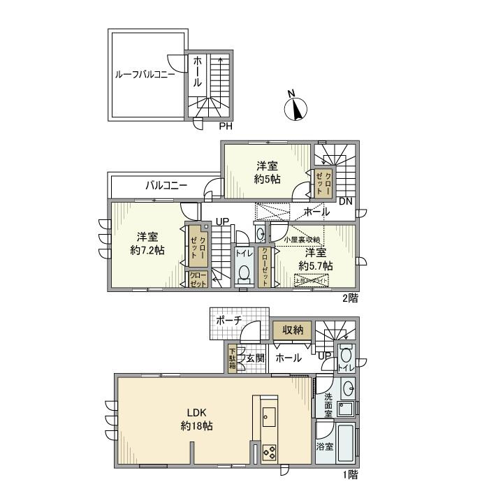 東恋ケ窪戸建の間取り