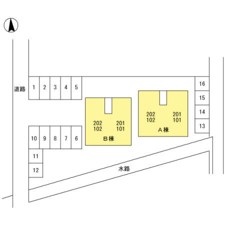 セントラルハイツ今村　A棟の区画図