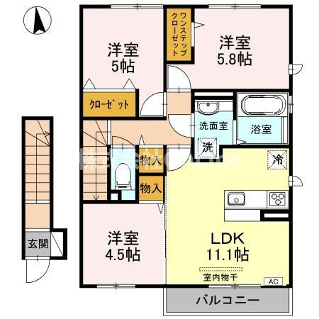 【間取り】 | プリマベーラ八尾B棟