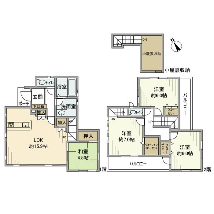 平田戸建の間取り