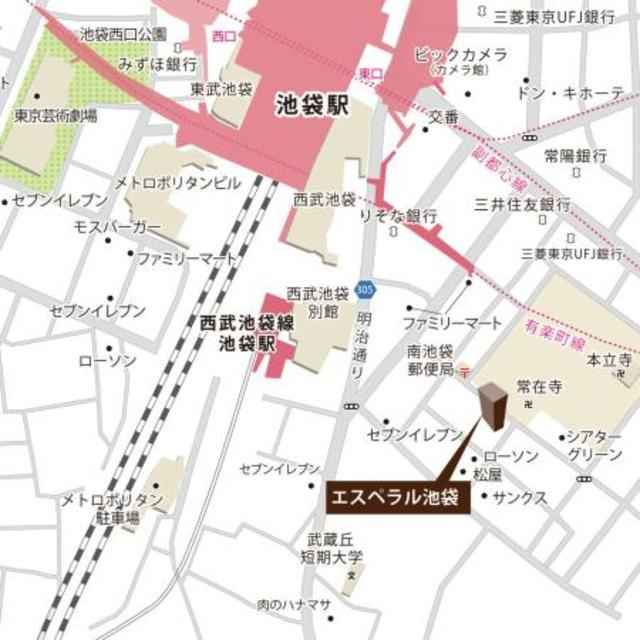 エスペラル池袋の地図