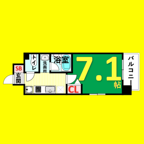 高畑レジデンス　名古屋市賃貸　仲介手数料無料の間取り