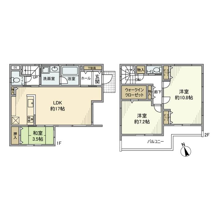 溝沼戸建の間取り