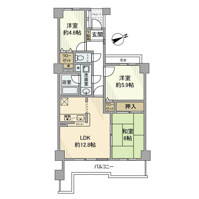 ライオンズガーデン東大宮壱番館の間取り