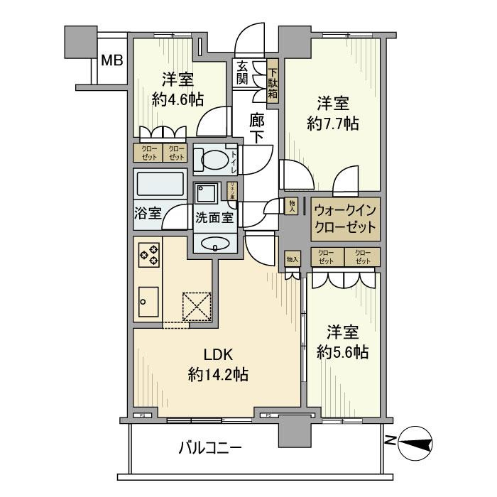 イーストコモンズ清澄白河セントラルタワーの間取り