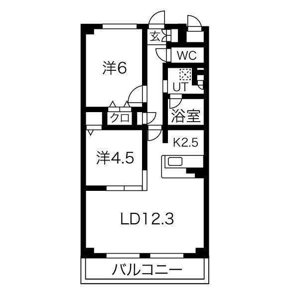 フェリーチェⅠ(フェリーチェワン)の間取り