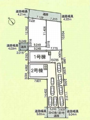 【仲介手数料０円】寒川町小谷第20　新築一戸建て　全2棟の区画図|寒川町小谷第20　新築一戸建て　全2棟