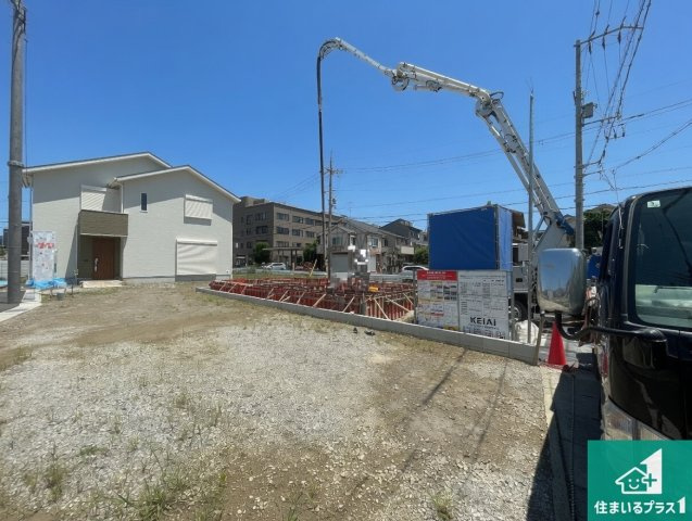 京都市西京区上桂前田町　第1期　新築一戸建ての外観|周辺は落ち着いた街並みの住宅地！子育てがしやすい住環境です！まだ未完成ですが、現地でしかわからない事もございます。是非一度ご覧ください。