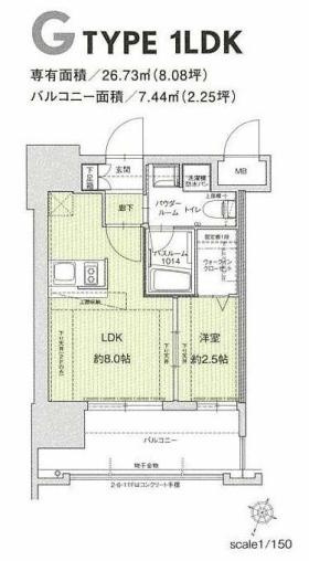 ドゥーエ赤坂の間取り