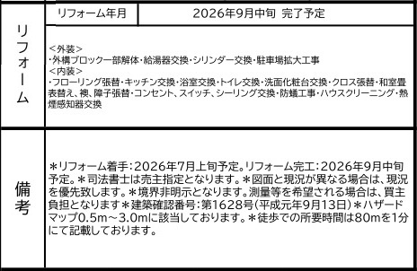中古戸建　熊谷市妻沼東2-91-14（リフォーム住宅）の構造・工法・仕様