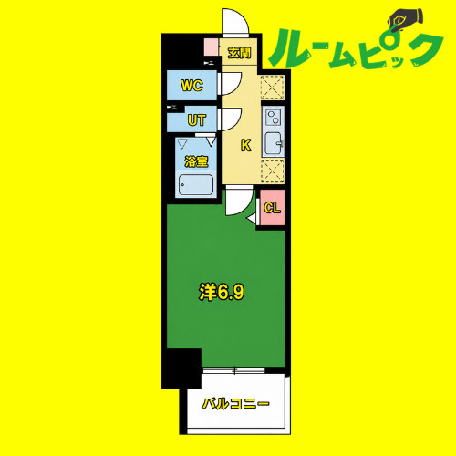 メイクスアート黒川　名古屋市賃貸　仲介手数料無料の間取り