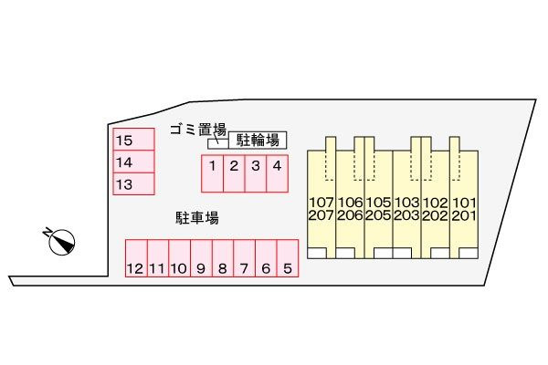 ジュネスの駐車場