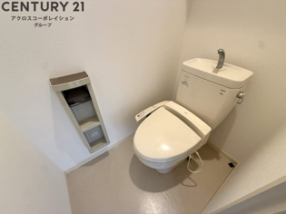 シンプルで機能的なトイレで、お掃除しやすい！