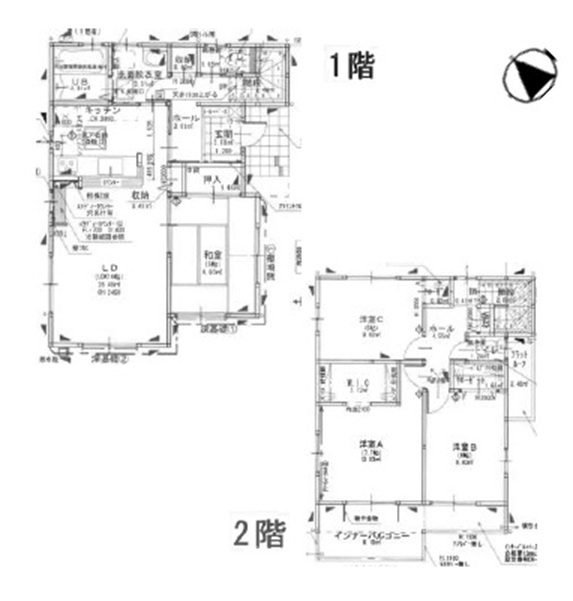 中古戸建　熊谷市玉井306-6（リフォーム住宅）の間取り