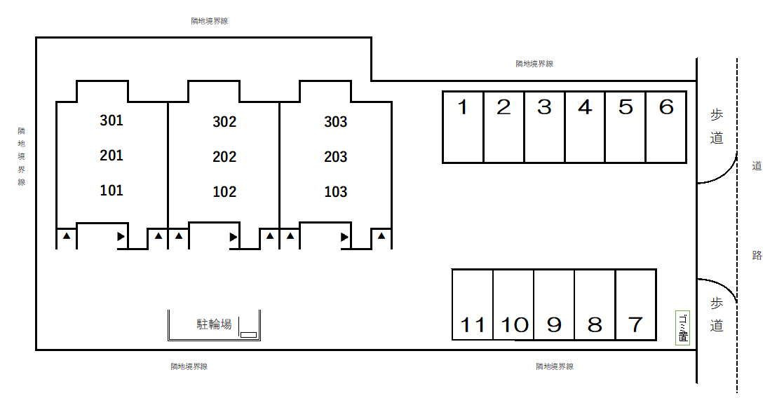 レジデンス港南の区画図