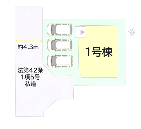 福岡市西区泉３丁目の新築一戸建の区画図| 駅徒歩14分！食洗機＆浴室乾燥機など設備充実の快適な新築一戸建て住宅