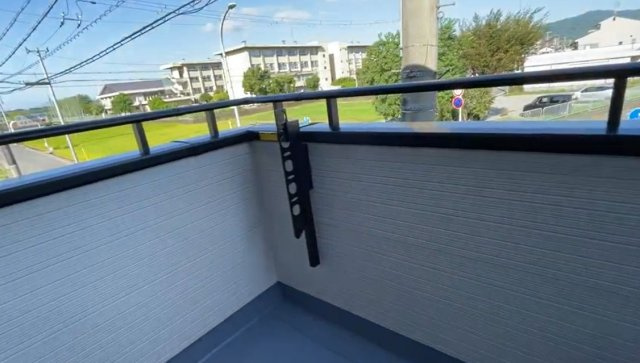 京田辺市東古森　新築一戸建てのバルコニー|周辺は落ち着いた街並みの住宅地！子育てがしやすい住環境です！まだ未完成ですが、現地でしかわからない事もございます。是非一度ご覧ください。