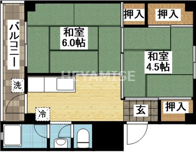 ビレッジハウス末石3号棟の間取り