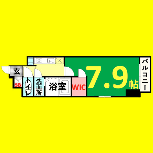 エスリード名城公園プライム　名古屋市賃貸　仲介手数料無料の間取り