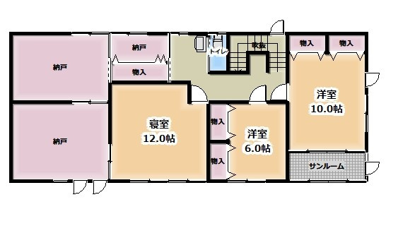 米沢市下花沢１丁目二階建て中古住宅の間取り|２階