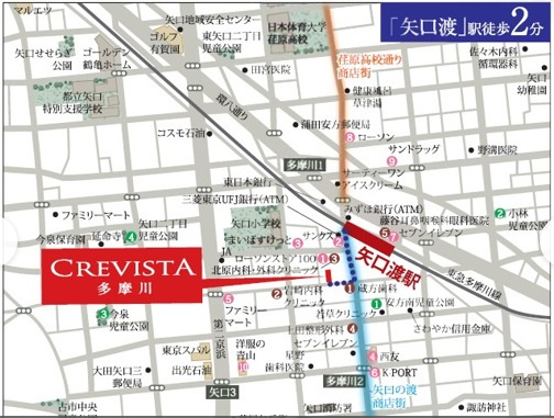 クレヴィスタ多摩川の地図