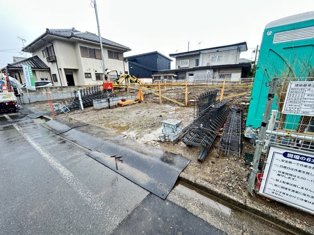 新築　前橋市大利根町第３　クレイドルガーデン　1号棟の駐車場|現地写真　駐車スペースは並列3台分可能です！
