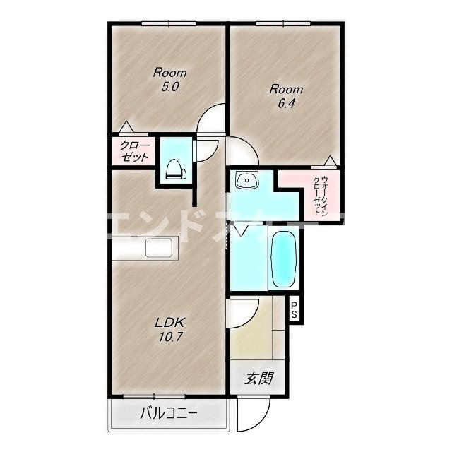 プレッソ高崎Ｂの間取り|高崎、前橋のお部屋探しはエンドスケープまで！お客様の理想お聞かせ下さい♪