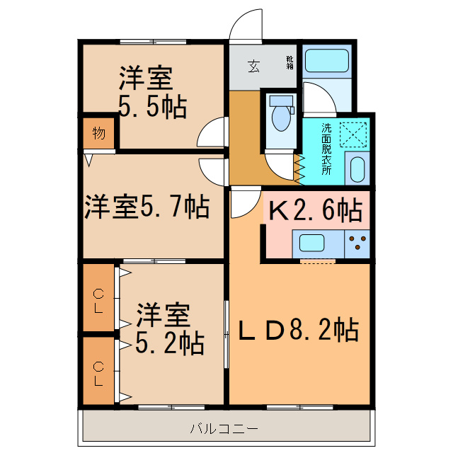 ドルシスⅡの間取り