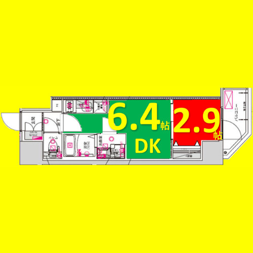 CREST TAPP名古屋山王　名古屋市賃貸　仲介手数料無料の間取り