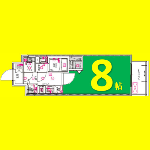 CREST TAPP名古屋山王　名古屋市賃貸　仲介手数料無料の間取り