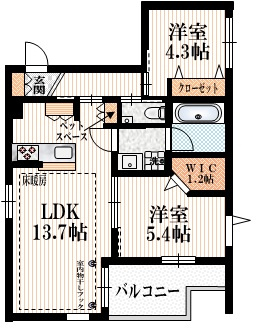 (仮称)上落合2丁目メゾンの間取り