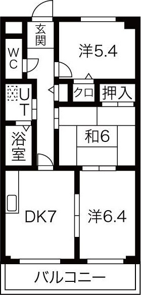 レイクアベニュー白鳥の間取り