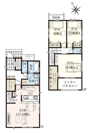 西尾市今川町　新築分譲住宅　全2棟　2号棟