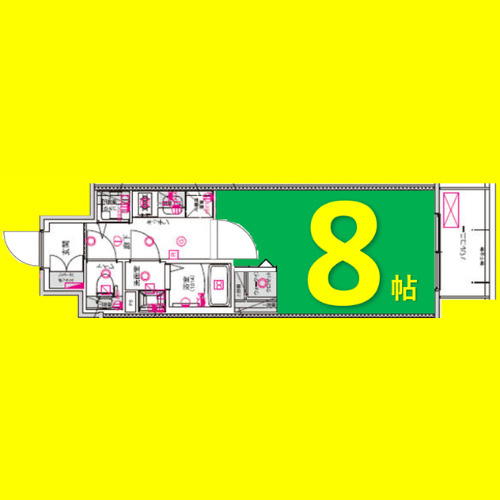 CREST TAPP名古屋山王　名古屋市賃貸　仲介手数料無料の間取り