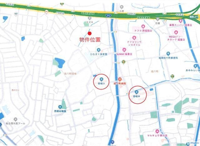 福岡市西区拾六町３丁目の新築一戸建の地図| 