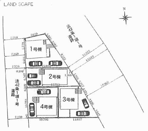 平塚市四之宮第28　新築戸建全4棟　4号棟の区画図