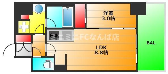 アーバネックス新町Ⅱの間取り|現状有姿