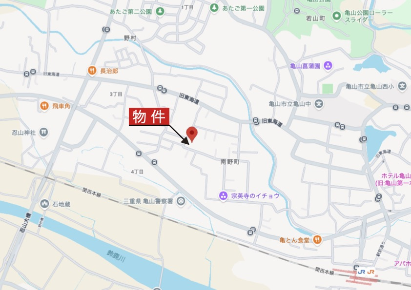 亀山市南野町《1号棟》の地図|広域Map