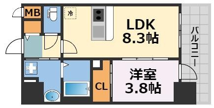 エスリードレジデンス梅田グランゲートの間取り