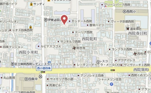 京都市右京区西院春栄町　新築戸建の地図