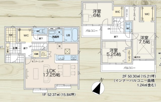 【間取り】 | 鶴ヶ島市羽折町　グラファーレ　新築戸建　全1棟　1号棟