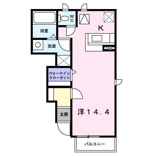 サウス郡家　Ａの間取り
