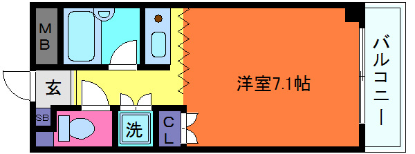 西灘駅前ハイツの間取り