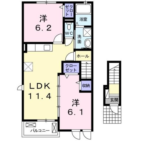 ラティナ　クレールの間取り